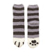 1 Pair Women Floor Socks Cat Feet Middle Tube Stretch Contrast Color Coral Fleece Thicken Cartoon Sleeping Socks For