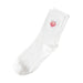 1 Pair Women Socks Fruit Embroidery AntiSlip Solid Color Breathable Soft Keep Warm Stretchy Preppy Style Mid Tube Socks