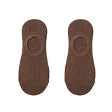 1 Pair Women Socks LowCut AntiiSkid Silicone Cotton Elastic AntiSlip Solid Color Soft AntiShrink Casual Four Season