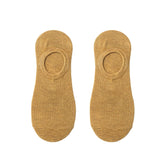 1 Pair Women Socks LowCut AntiiSkid Silicone Cotton Elastic AntiSlip Solid Color Soft AntiShrink Casual Four Season