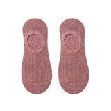 1 Pair Women Socks LowCut AntiiSkid Silicone Cotton Elastic AntiSlip Solid Color Soft AntiShrink Casual Four Season