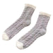 1 Pair Women Socks Soft Texture Coral Fleece Stretchy Ankle Length AntiSkid Cold Resistant Thick Winter Warm Fluffy