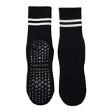 1 Pair Women Sports Socks Striped Elastic Breathable Knitted AntiSlip Sweat Absorption Cotton