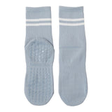 1 Pair Women Sports Socks Striped Elastic Breathable Knitted AntiSlip Sweat Absorption Cotton