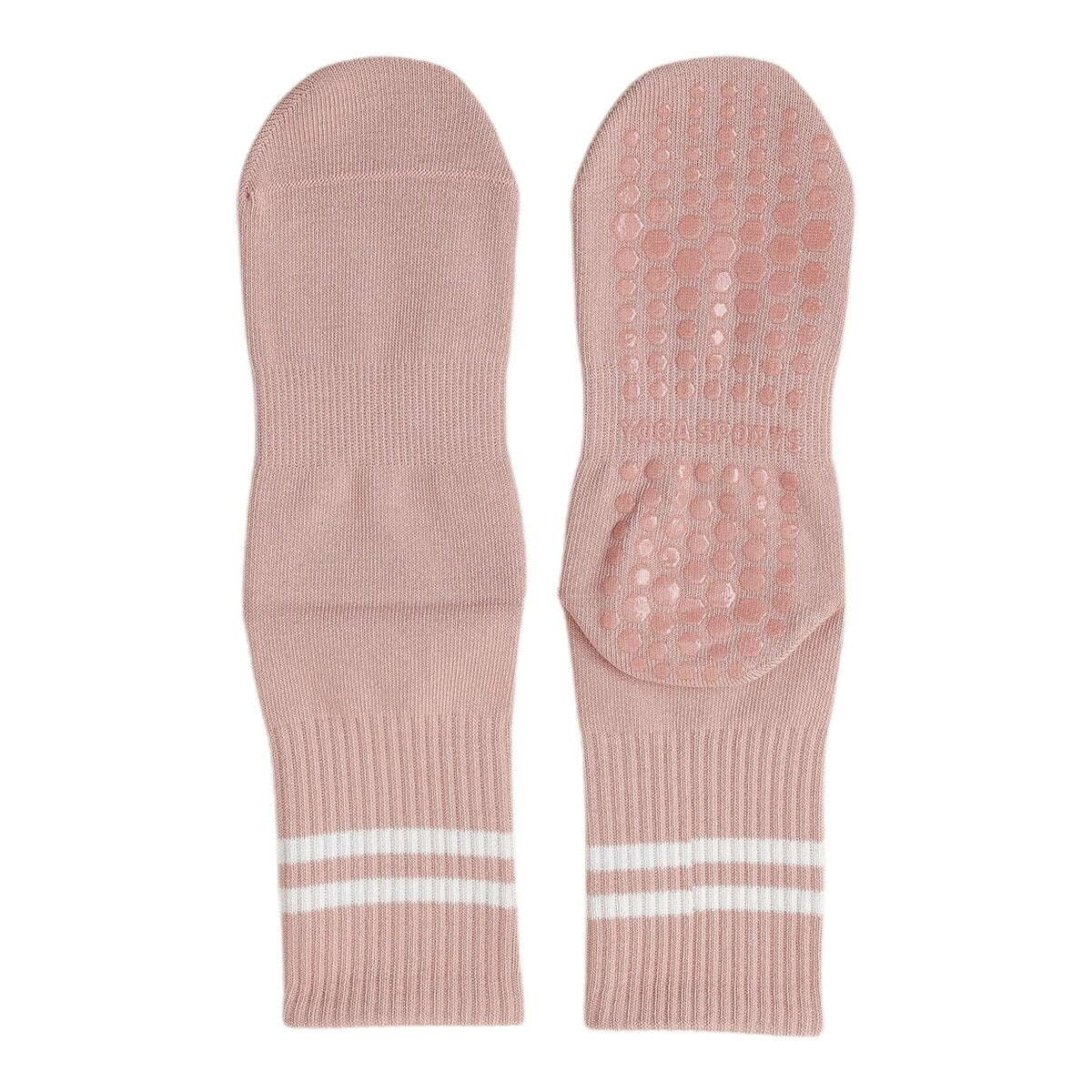 1 Pair Women Sports Socks Striped Elastic Breathable Knitted AntiSlip Sweat Absorption Cotton