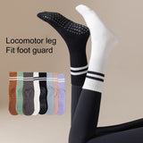 1 Pair Women Sports Socks Striped Elastic Breathable Knitted AntiSlip Sweat Absorption Cotton