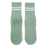 1 Pair Women Sports Socks Striped Elastic Breathable Knitted AntiSlip Sweat Absorption Cotton