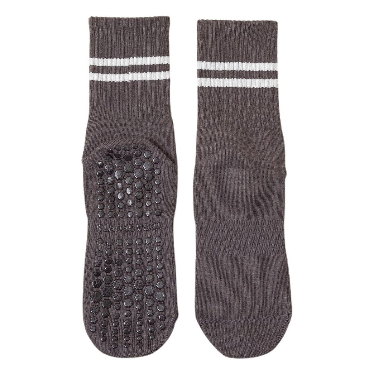 1 Pair Women Sports Socks Striped Elastic Breathable Knitted AntiSlip Sweat Absorption Cotton