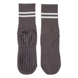 1 Pair Women Sports Socks Striped Elastic Breathable Knitted AntiSlip Sweat Absorption Cotton