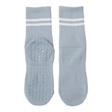 1 Pair Women Sports Socks Striped Elastic Breathable Knitted AntiSlip Sweat Absorption Cotton