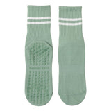 1 Pair Women Sports Socks Striped Elastic Breathable Knitted AntiSlip Sweat Absorption Cotton