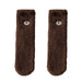 1 Pair Women Winter Coral Fleece Fuzzy Socks Embroidery Bear Pattern Thickened Plush Floor Socks MidTube Home Sleeping