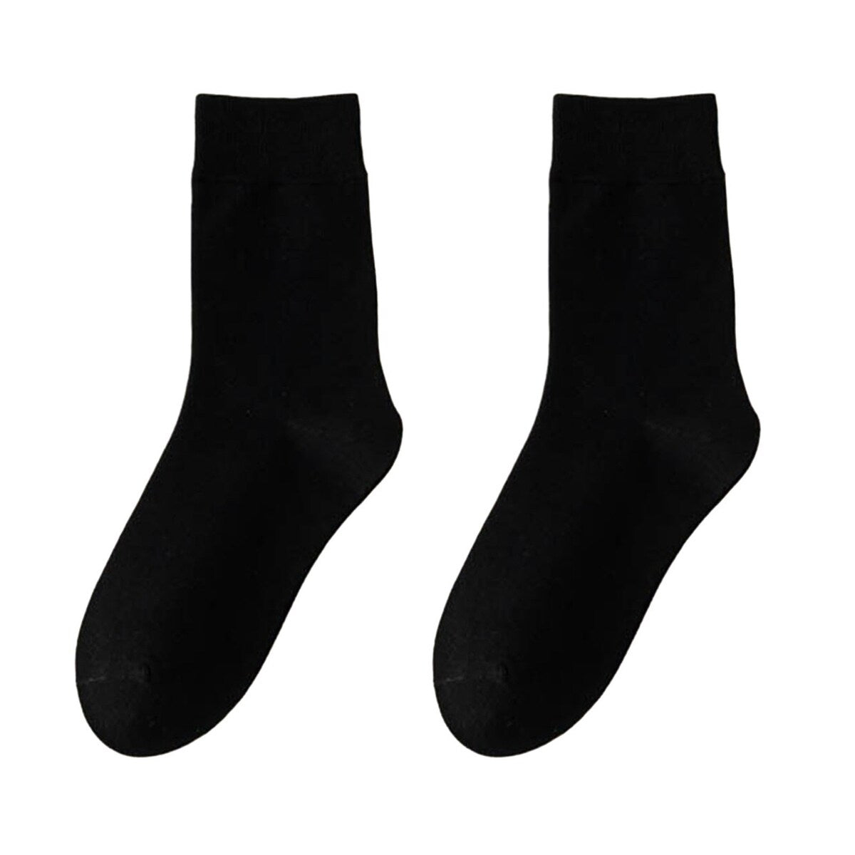 1 Pair Women Winter Socks Solid Color Soft Breathable MidTube High Elasticity Solid Color Warm AntiSlip No Lady