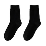 1 Pair Women Winter Socks Solid Color Soft Breathable MidTube High Elasticity Solid Color Warm AntiSlip No Lady