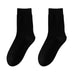 1 Pair Women Winter Socks Solid Color Soft Breathable MidTube High Elasticity Solid Color Warm AntiSlip No Lady