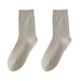 1 Pair Women Winter Socks Solid Color Soft Breathable MidTube High Elasticity Solid Color Warm AntiSlip No Lady