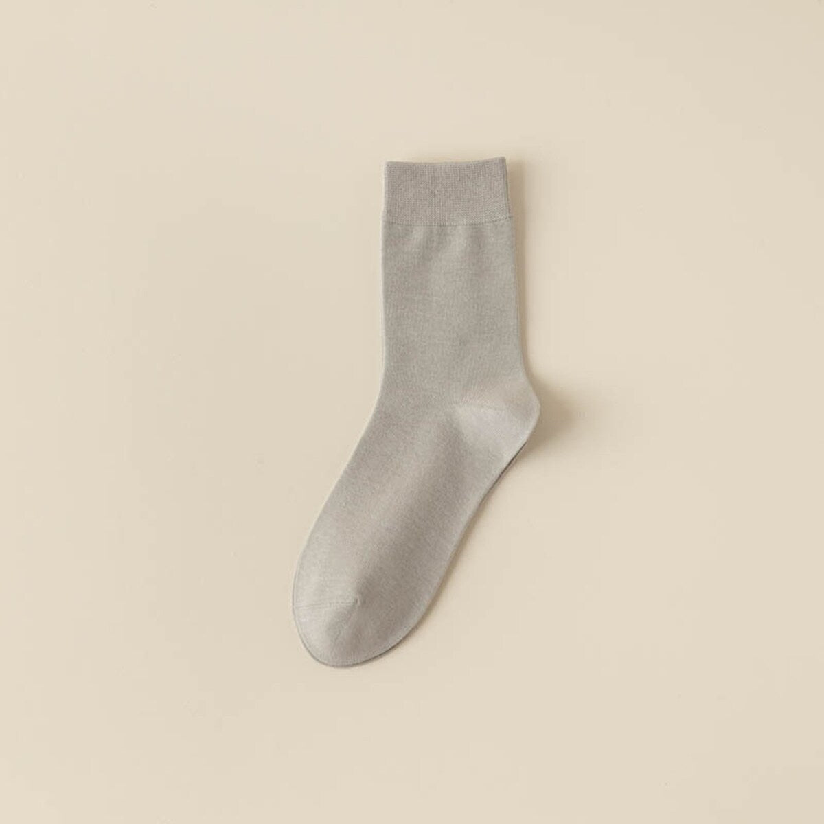1 Pair Women Winter Socks Solid Color Soft Breathable MidTube High Elasticity Solid Color Warm AntiSlip No Lady
