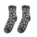 1 Pair Women Winter Socks Thick Coral Fleece AntiSlip MidTube Ankle Warm Soft Elastic Color Matching Leopard Print