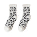 1 Pair Women Winter Socks Thick Coral Fleece AntiSlip MidTube Ankle Warm Soft Elastic Color Matching Leopard Print
