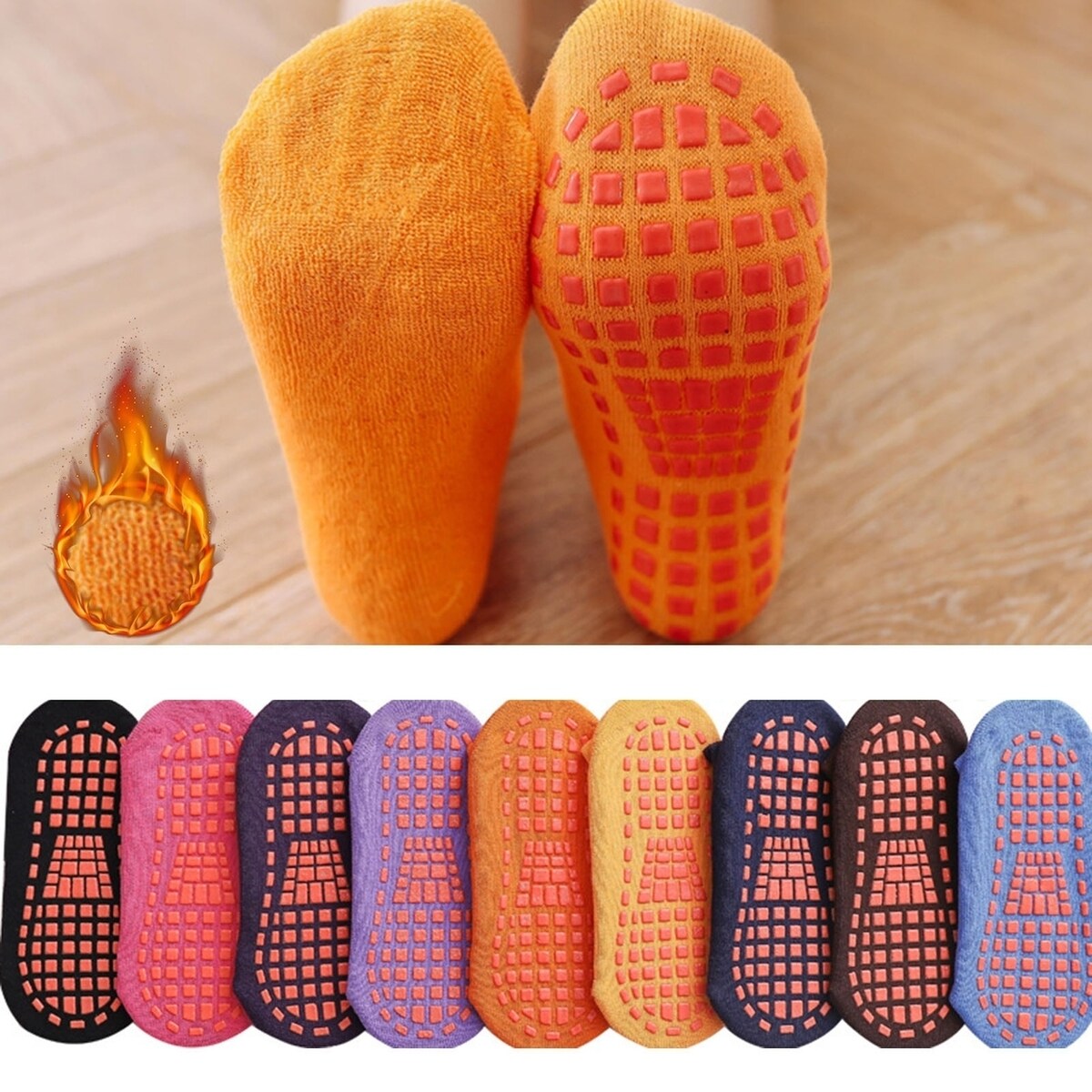 1 Pair Yoga Socks Plush NonSlip Sole Particles Couple Socks Unisex Keep Warm Breathable Thicken Women Winter Socks For