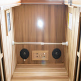 1-Person Sauna with LCD Display, Touch Control, Bluetooth and LED reading lights - 32" x 32" x 67"