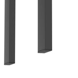1-Piece Modern Tempered Glass Tea Table Coffee Table End Table, Square Table for Living Room, Black