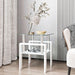 1-Piece Modern Tempered Glass Tea Table Coffee Table End Table, Square Table for Living Room, Black