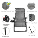 Oversize Patio Heavy Duty Folding Zero Gravity Recliner Lounge Chair