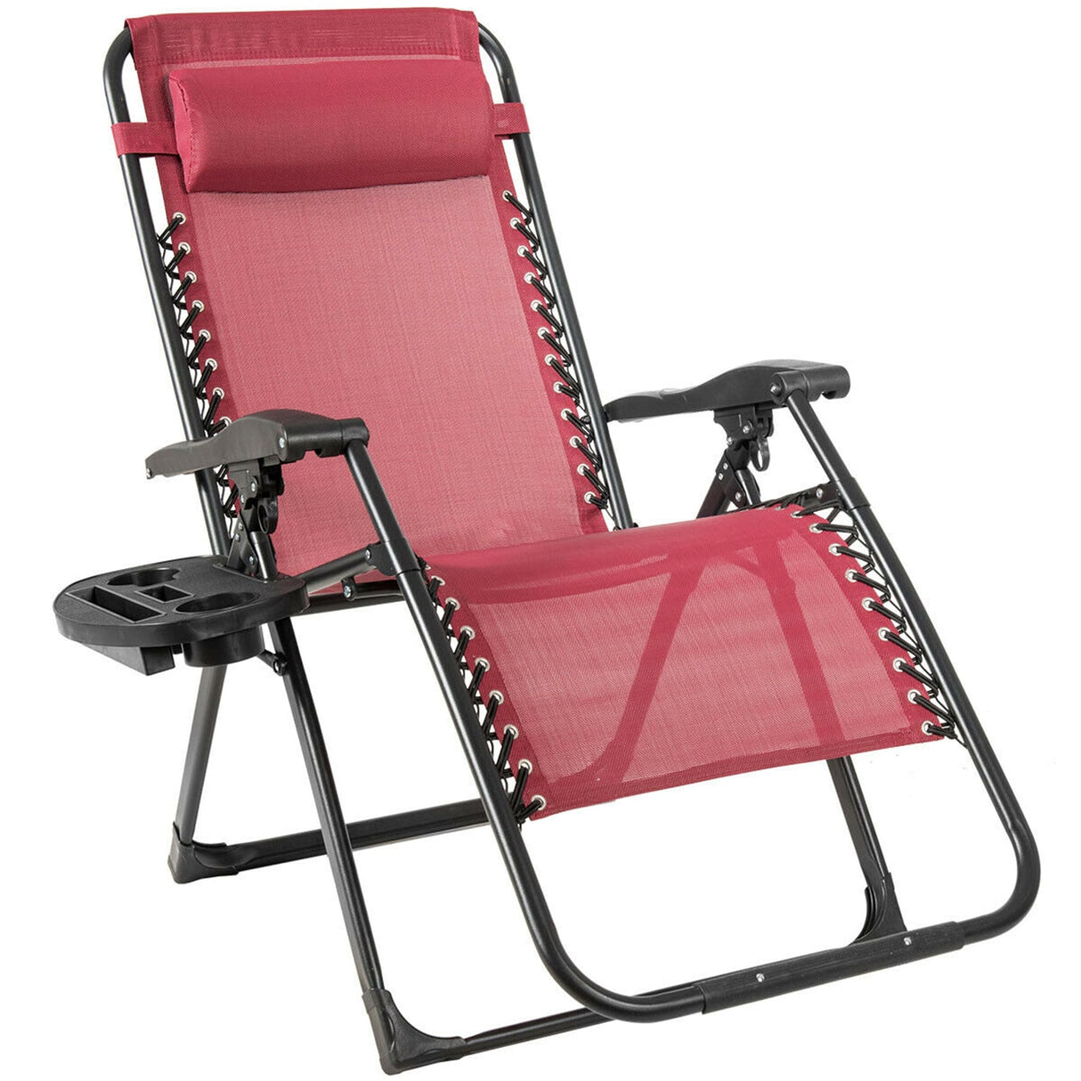 Oversize Patio Heavy Duty Folding Zero Gravity Recliner Lounge Chair