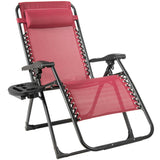 Oversize Patio Heavy Duty Folding Zero Gravity Recliner Lounge Chair