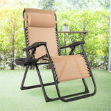 Oversize Patio Heavy Duty Folding Zero Gravity Recliner Lounge Chair