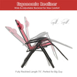 Oversize Patio Heavy Duty Folding Zero Gravity Recliner Lounge Chair
