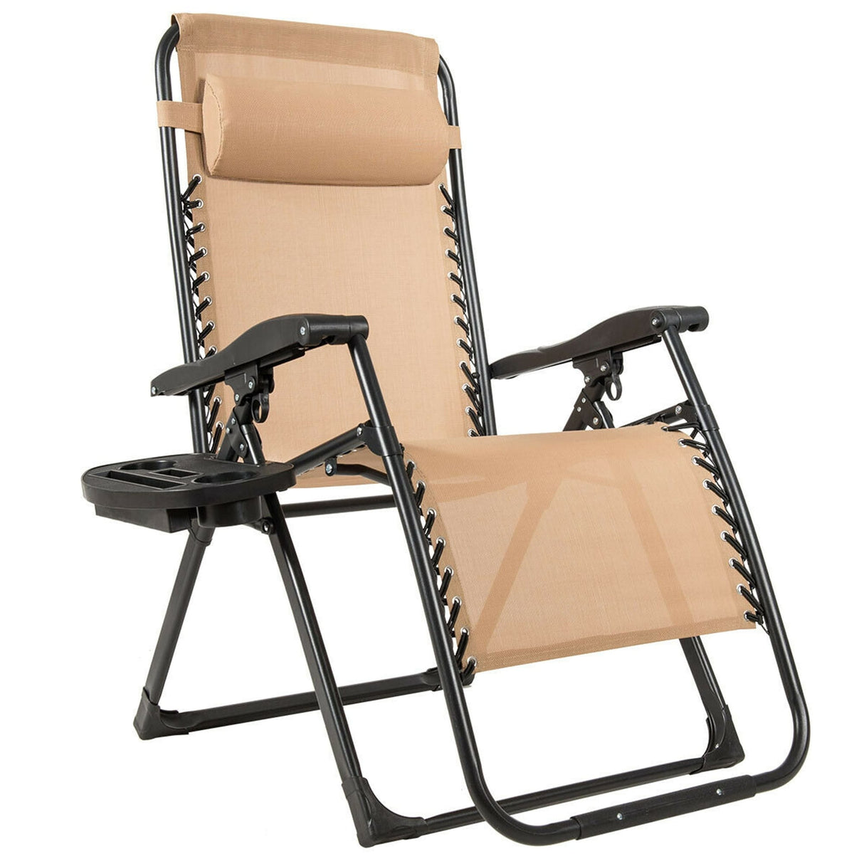 Oversize Patio Heavy Duty Folding Zero Gravity Recliner Lounge Chair