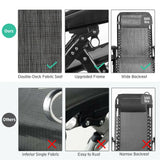 Oversize Patio Heavy Duty Folding Zero Gravity Recliner Lounge Chair