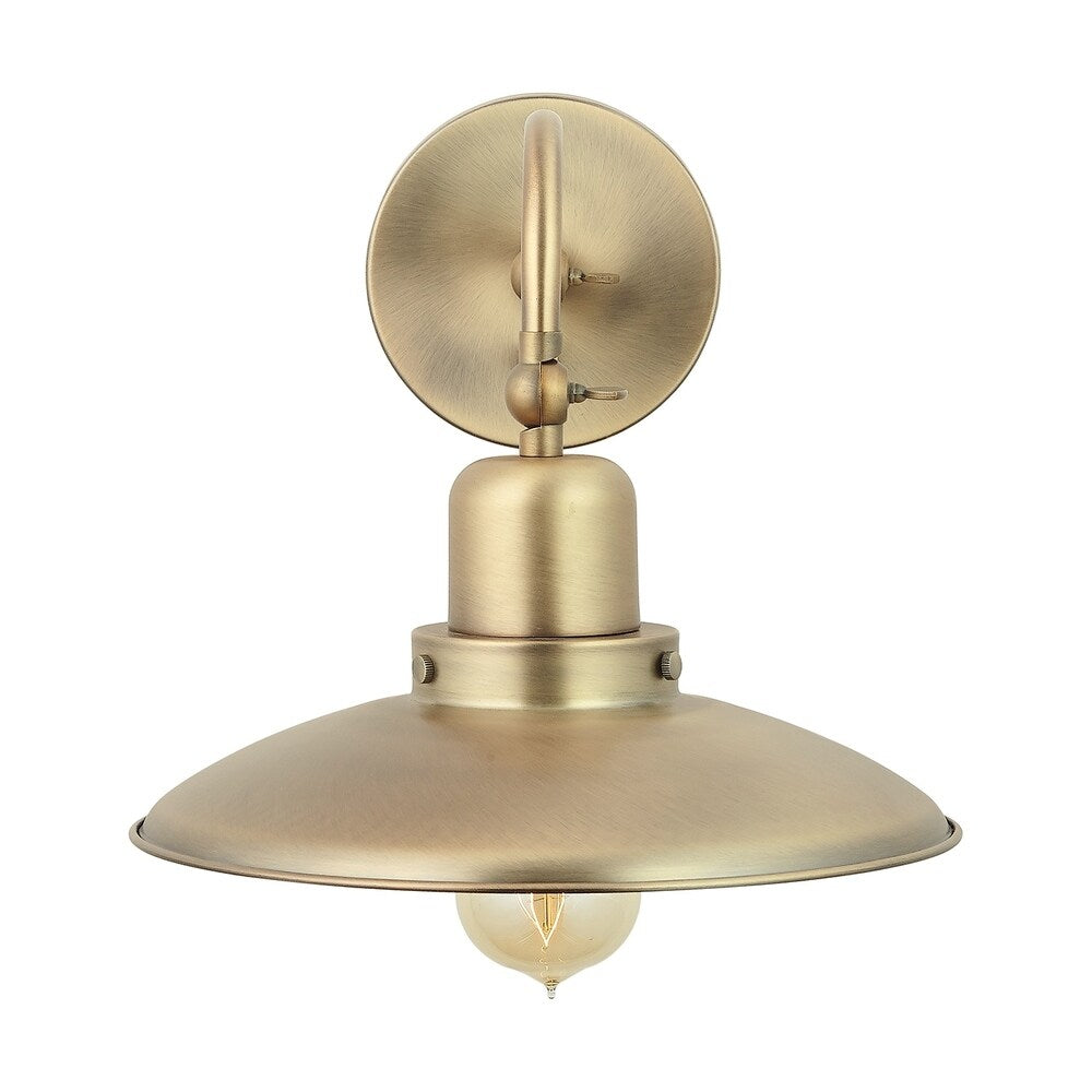 1-light Aged Brass Wall Sconce