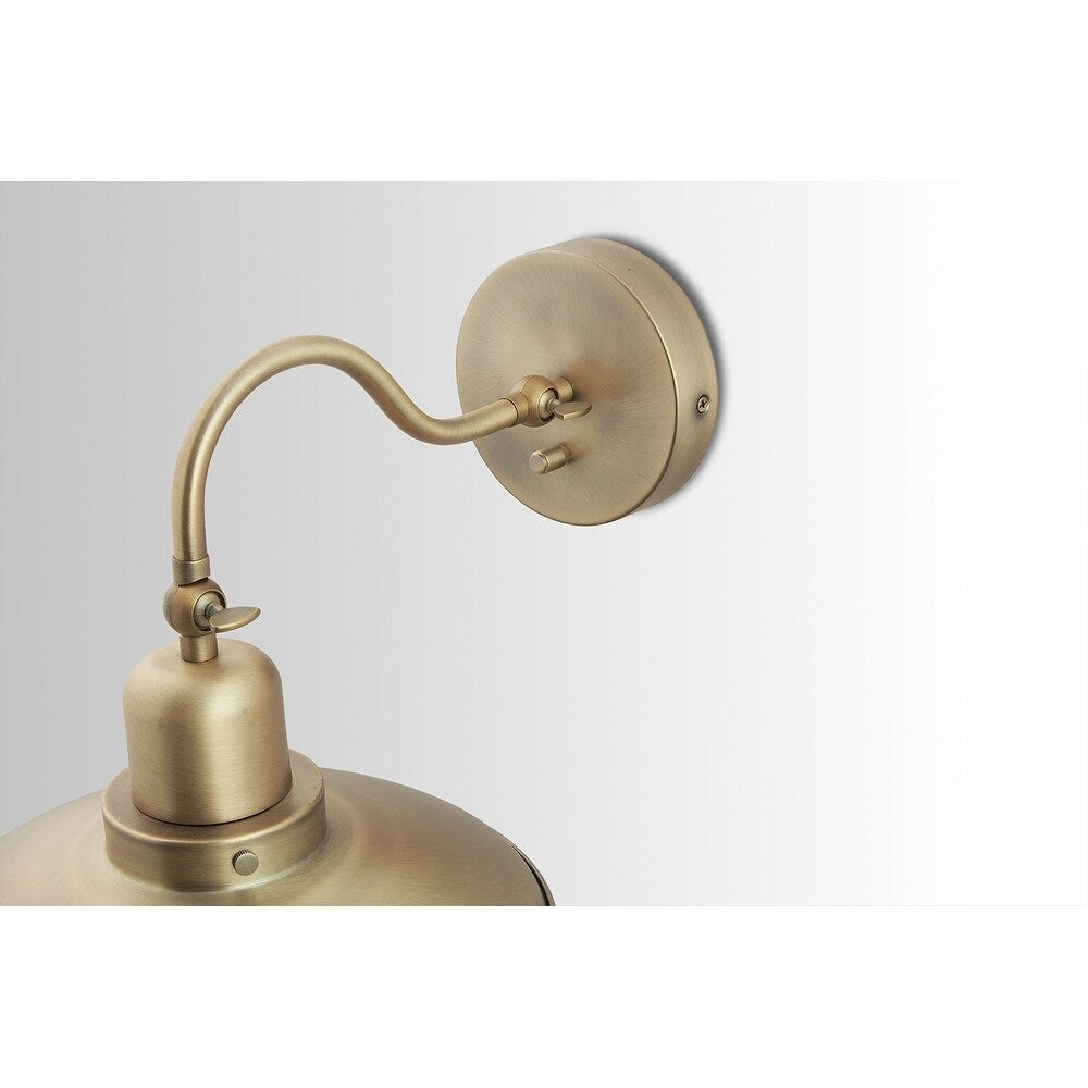1-light Aged Brass Wall Sconce