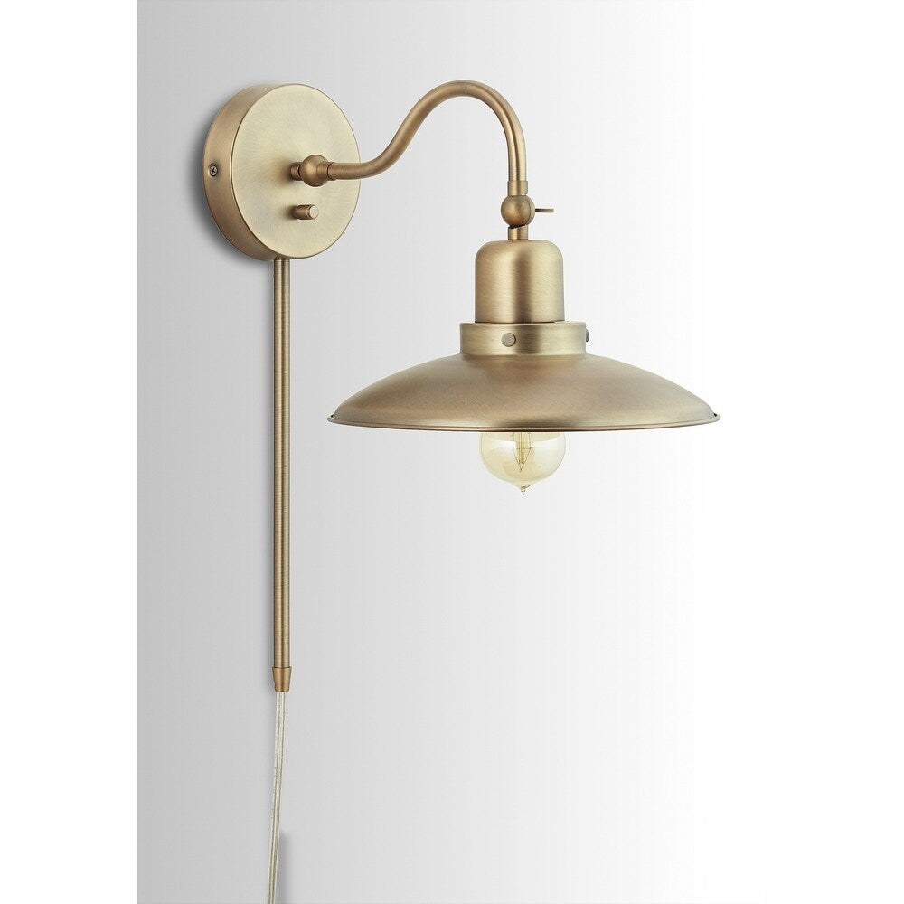 1-light Aged Brass Wall Sconce