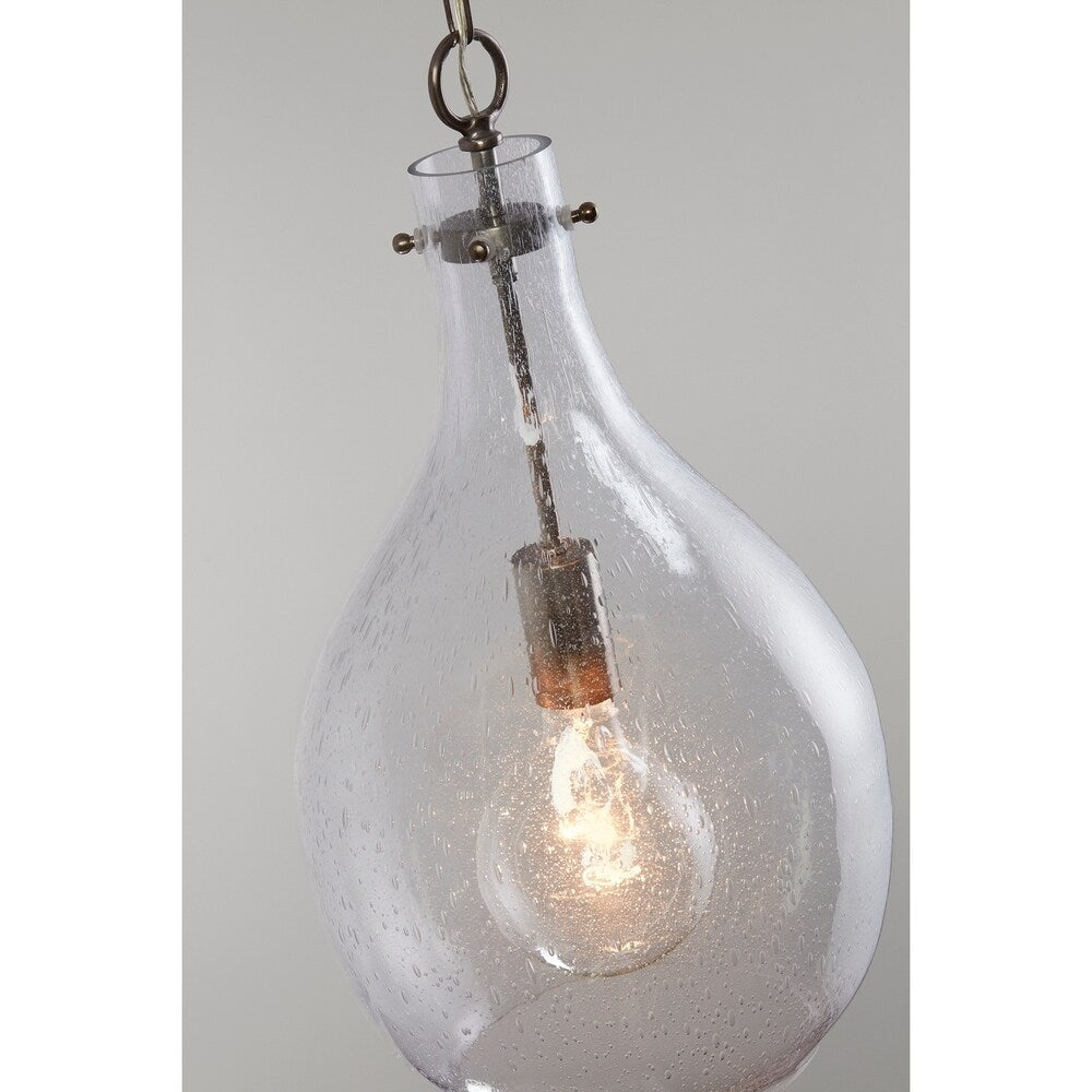 1-light Polished Pewter Pendant