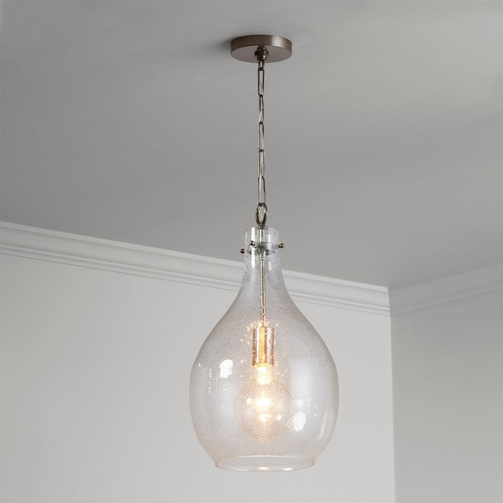 1-light Polished Pewter Pendant