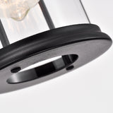 1-light Textured Black Outdoor Wall Lantern