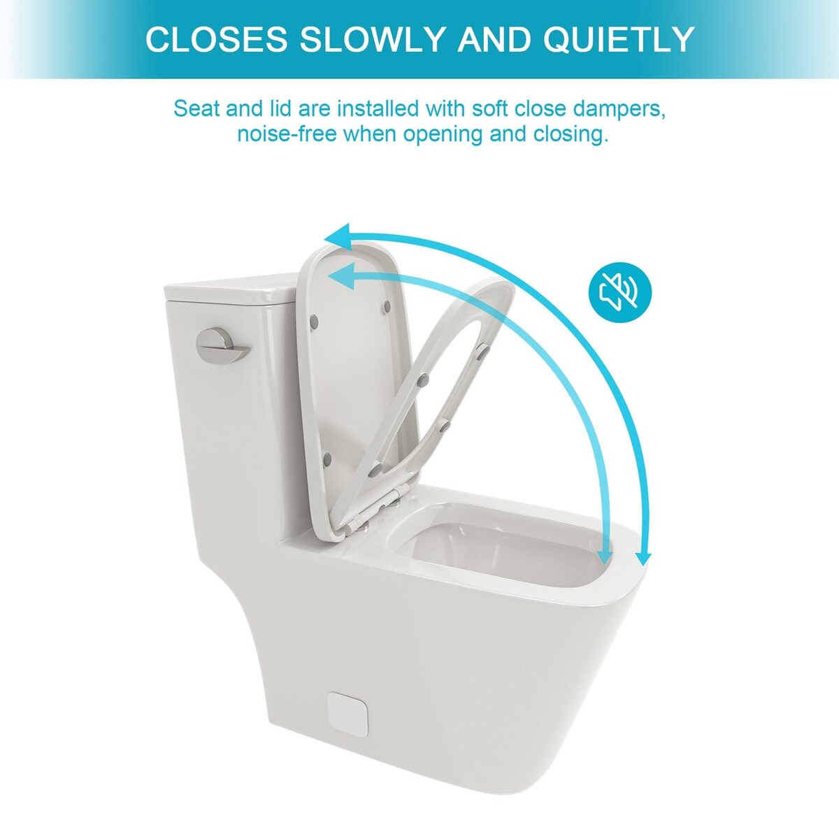 1-piece 1.28 GPF Single Flush Elongated Toilet in White Seat Included - 27" x 14" x 30"