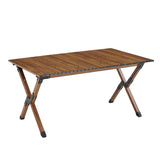 1-piece Folding Outdoor Table,Lightweight Roll-up Rectangular Table for indoor, Outdoor Camping, Picnics,Beach,Backyard, BBQ