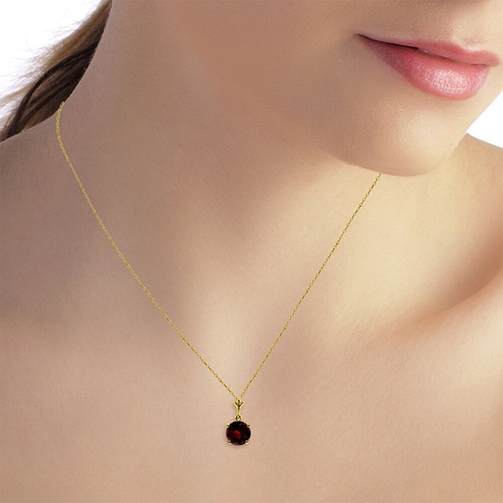 1.15 Carat 14K Gold Happiest I've Been Garnet Necklace