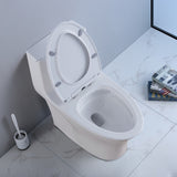 1.28 GPM One-Piece Elongated Toilet, Soft Close Seat Included , 28"x15"x28"