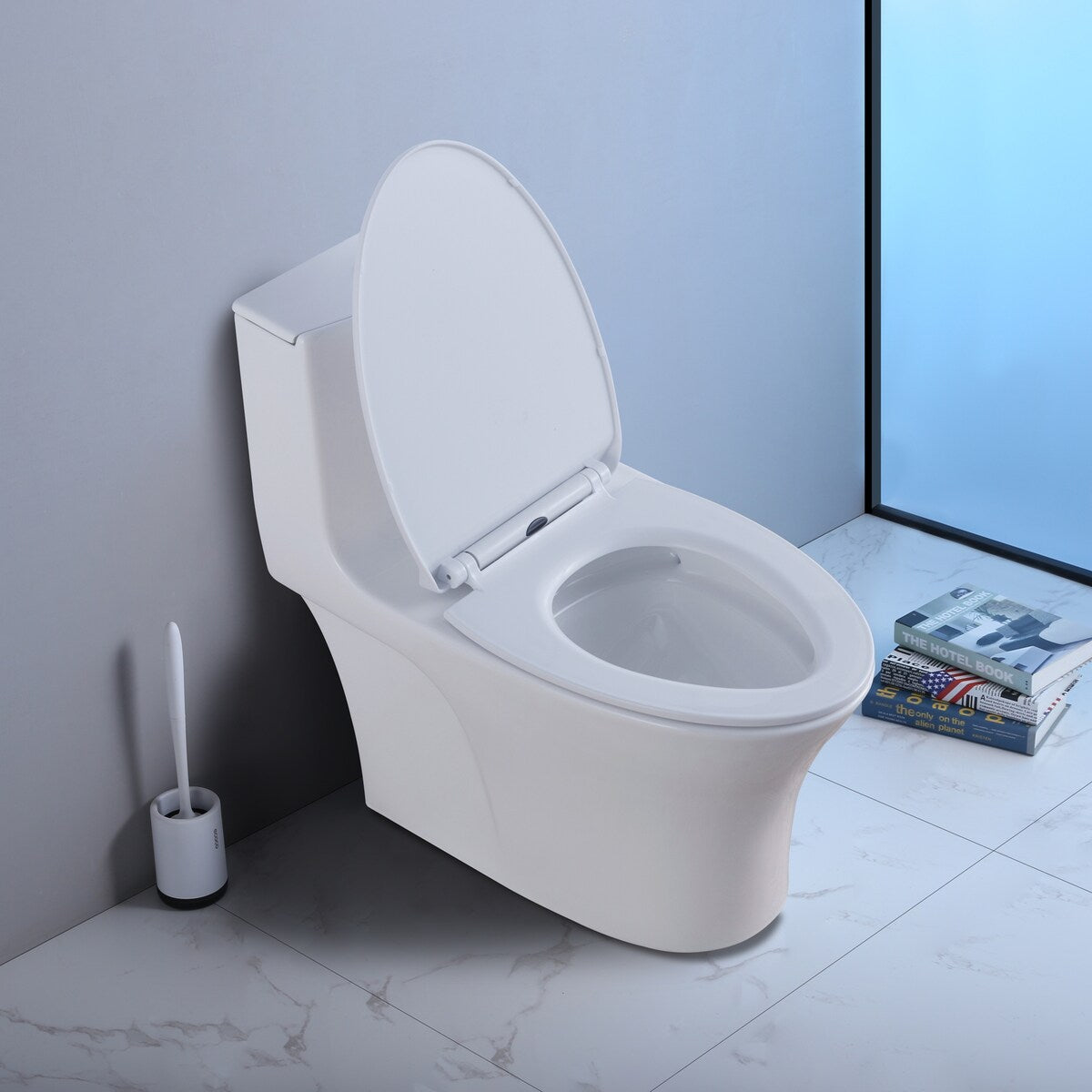 1.28 GPM One-Piece Elongated Toilet, Soft Close Seat Included , 28"x15"x28"