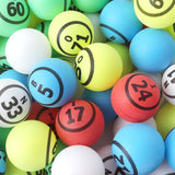 GSE™ 1.5" Ping Pong Size Bingo Balls Set. Replacement Bingo Balls for Large/Jumbo Bingo Cage and Raffle Drum