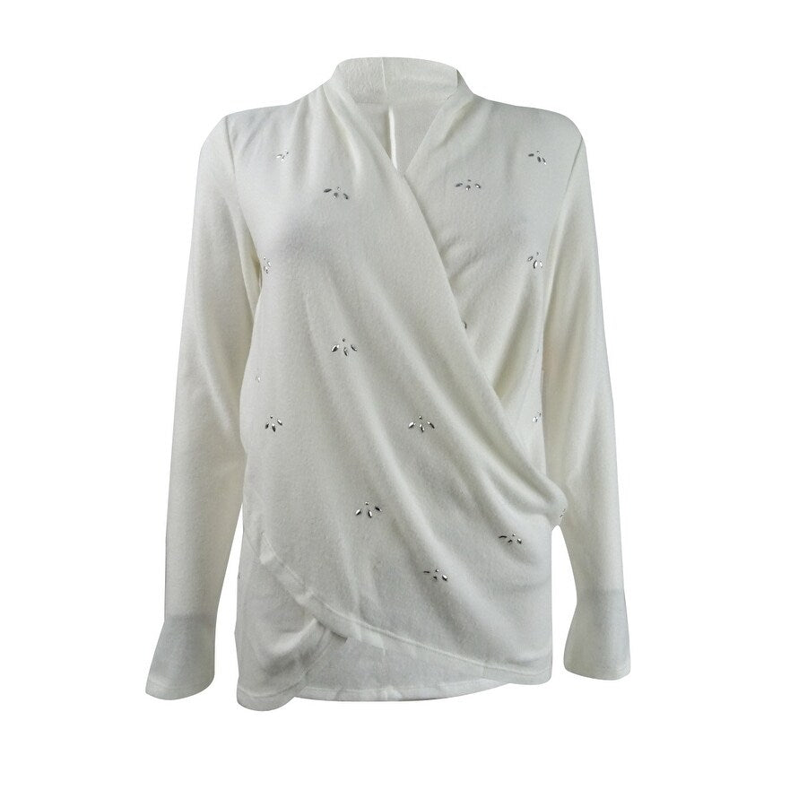 1.State Women's Draped Embellished Top
