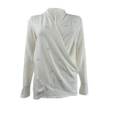 1.State Women's Draped Embellished Top