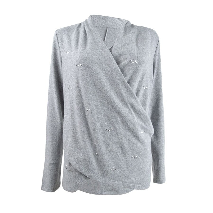 1.State Women's Draped Embellished Top