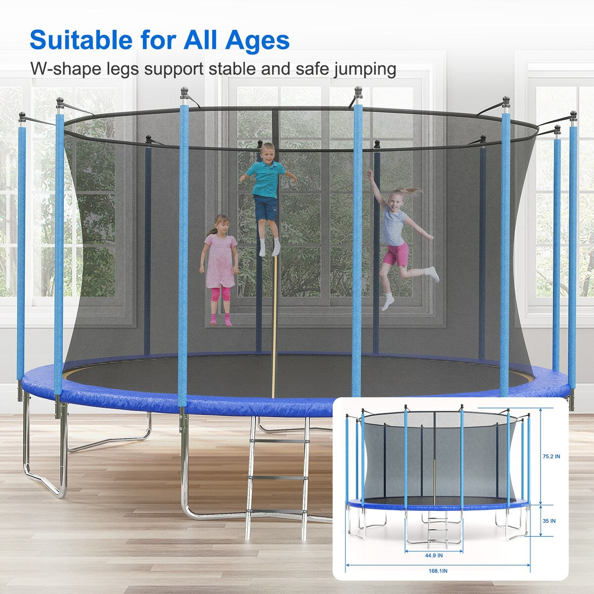 10/12/14/16 FT Recreational Trampoline
